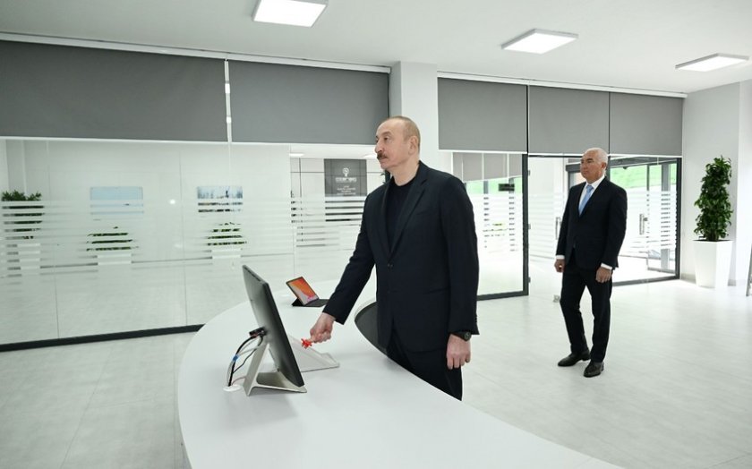 İlham Əliyev Laçın Elektrik Şəbəkəsi Rəqəmsal İdarəetmə Mərkəzinin açılışında iştirak edib