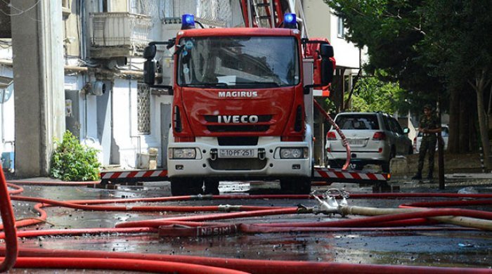 Hərbi hissədə yanğın baş verib