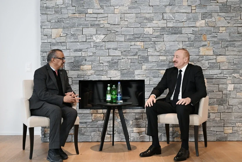 Azərbaycan Prezidenti Davosda bir sıra görüşlər keçirib