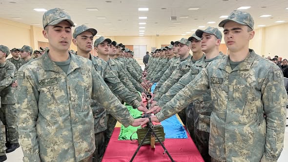 Azərbaycan Ordusunda andiçmə mərasimləri keçirilib