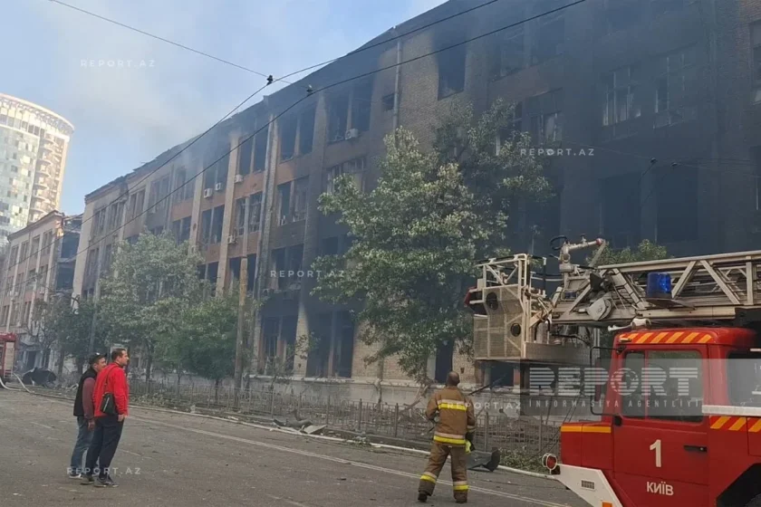 Kiyevə raket hücumu zamanı Azərbaycanın Ukraynadakı səfirliyinə ziyan dəyib
