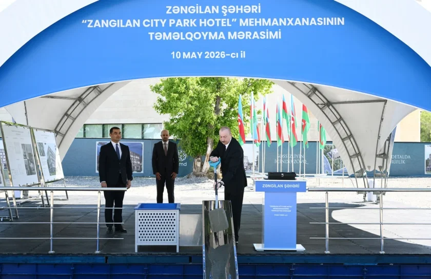 İlham Əliyev Zəngilan şəhərində sakinlərlə görüşüb, "Zangilan City Park Hotel"in təməlini qoyub